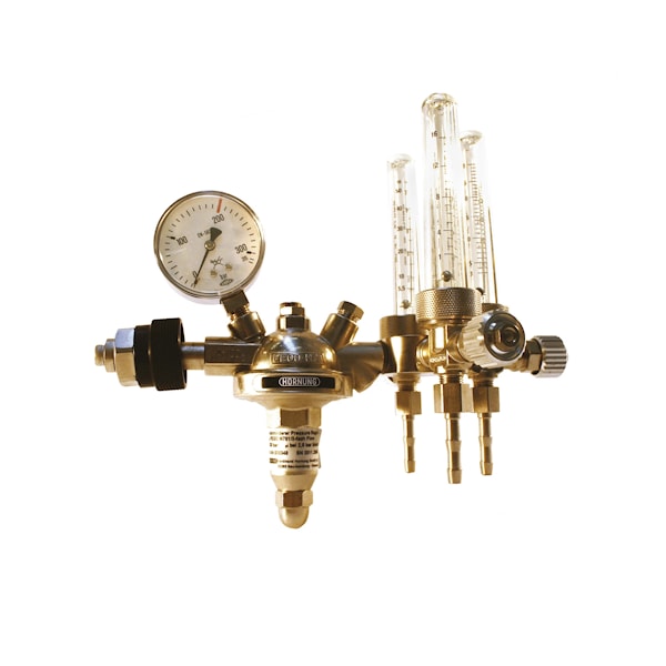 Регулятор давления аргона с тройными расходомерами   